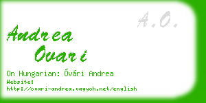 andrea ovari business card